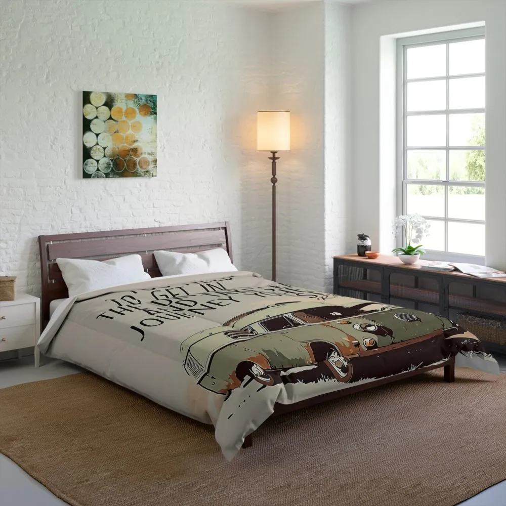 Comforter – "Sometimes You Need to Get in the Driver's Seat" Inspirational Travel Bedding