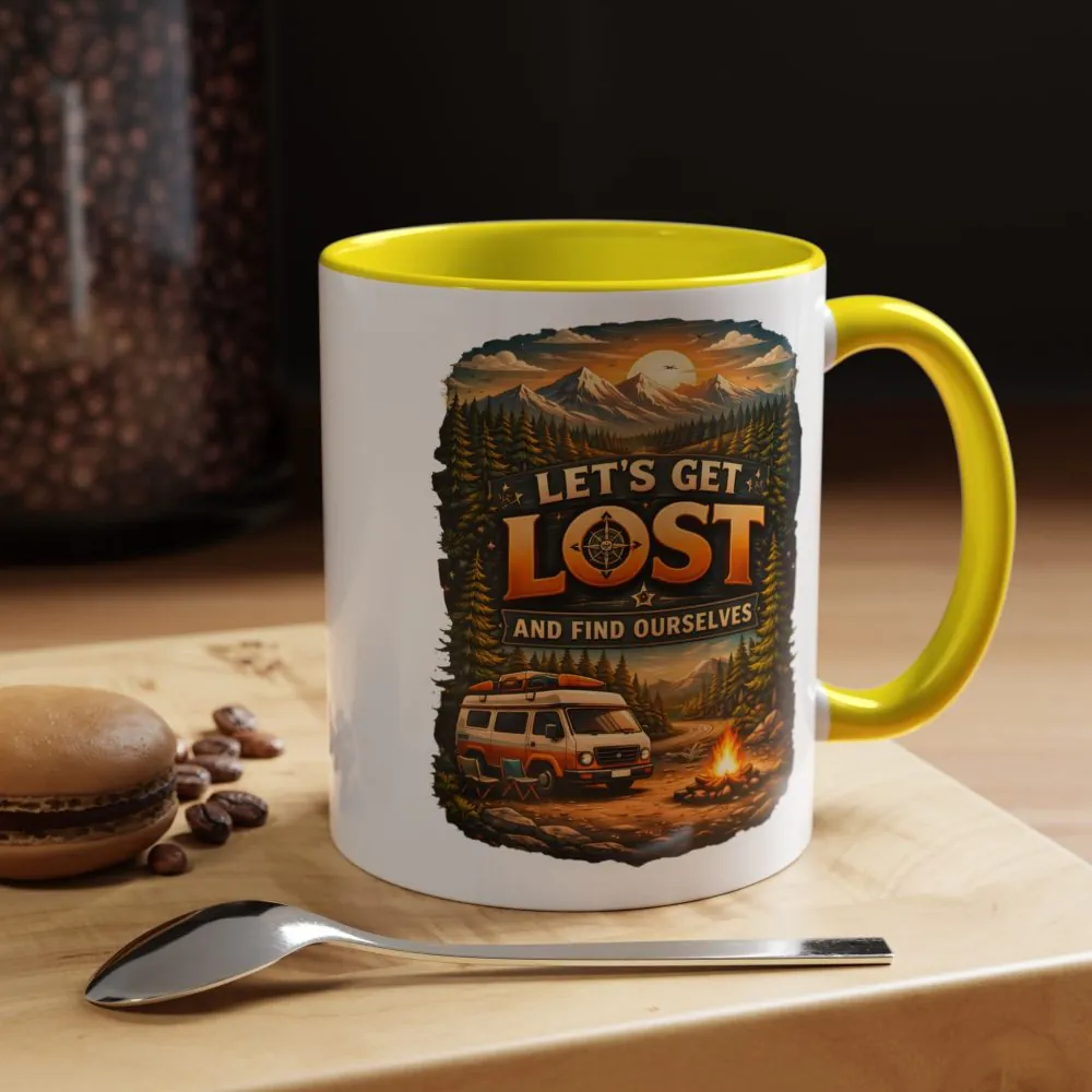 7508707280192208115_2048.jpeg Accent Coffee Mug (11, 15oz) — "Let´s Get Lost And Find Ourselfs" Design Scenic-Line