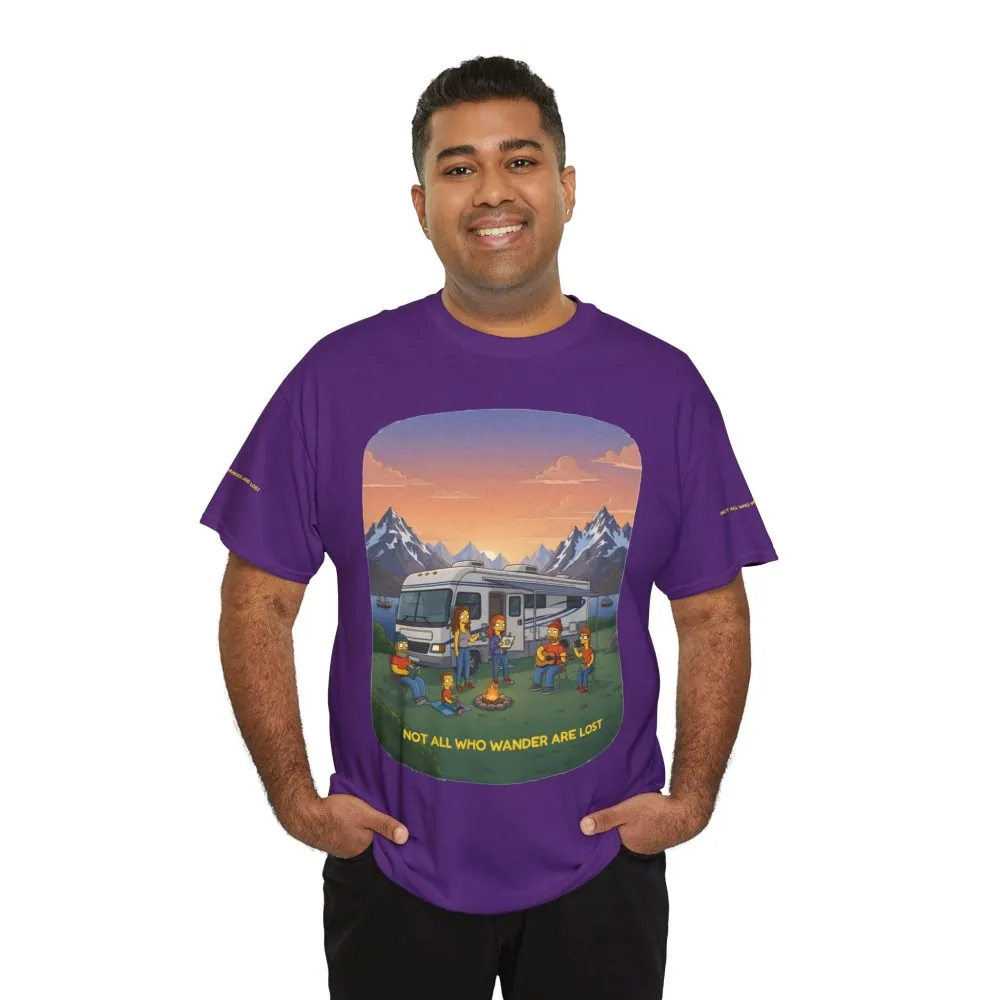 75145596319632182_2048.jpeg Unisex Heavy Cotton Tee — "Not All Who Wander Are Lost" Design Sitcom-Line