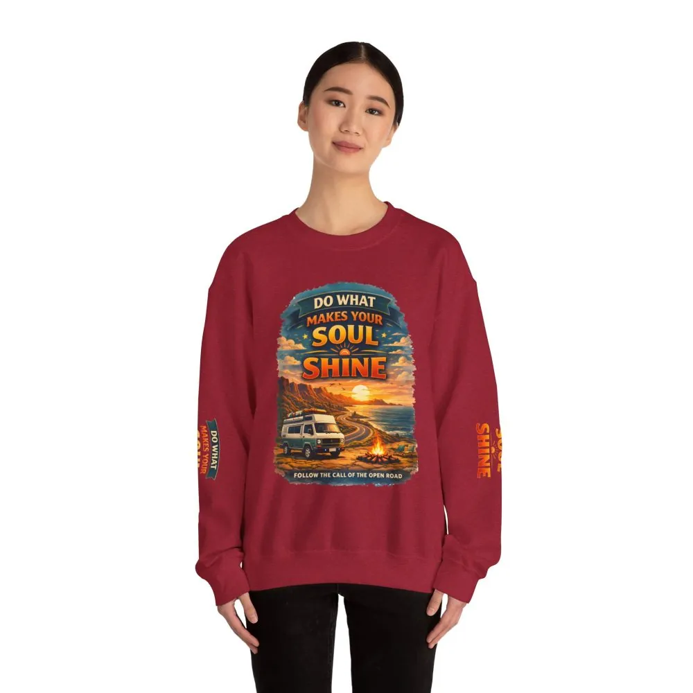 751887848072948630_2048.jpeg Unisex Heavy Blend™ Crewneck Sweatshirt — "Do What Makes Your Soul Shine" Design Scenic-Line