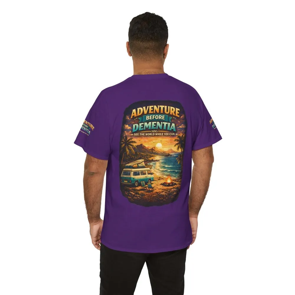 7532777031232271990_2048.jpeg Unisex Heavy Cotton Tee — "Adventure Before Dementia" Design Scenic-Line