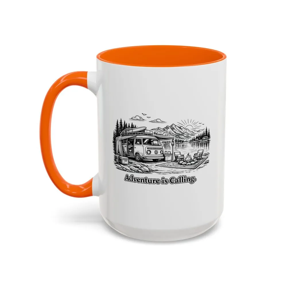 7543253158886082655_2048.jpeg Accent Coffee Mug (11, 15oz) — "Adventure Is Calling" Design Minimal-Line