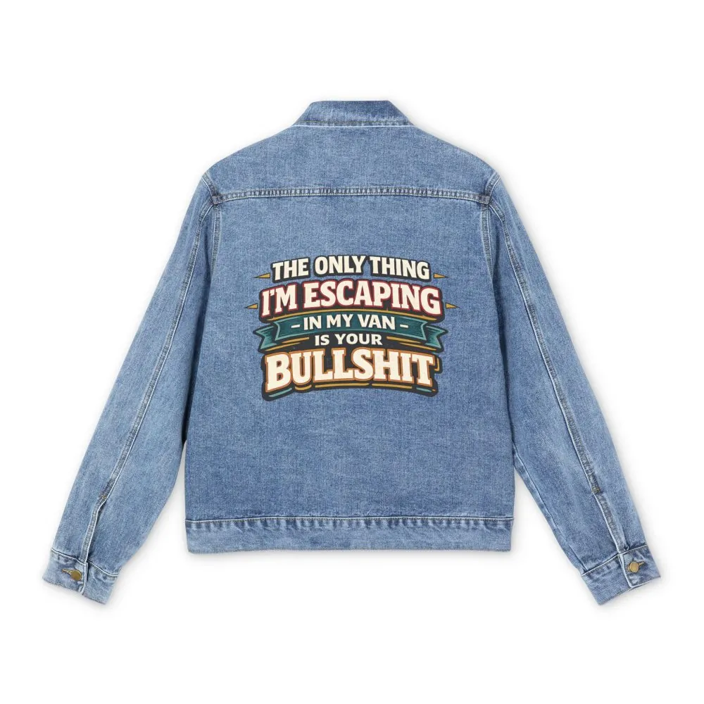 7562451864672105698_2048.jpeg Men's Denim Jacket — "The Only Thing I´m Escaping" Design F**K-Line