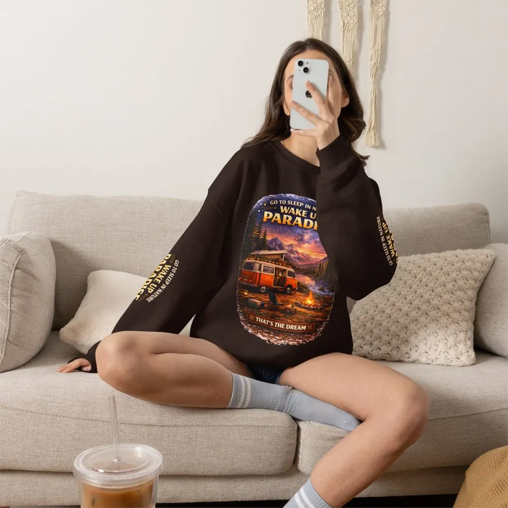 Unisex Heavy Blend™ Crewneck Sweatshirt — "Go To Sleep Nature " Design Scenic-Line