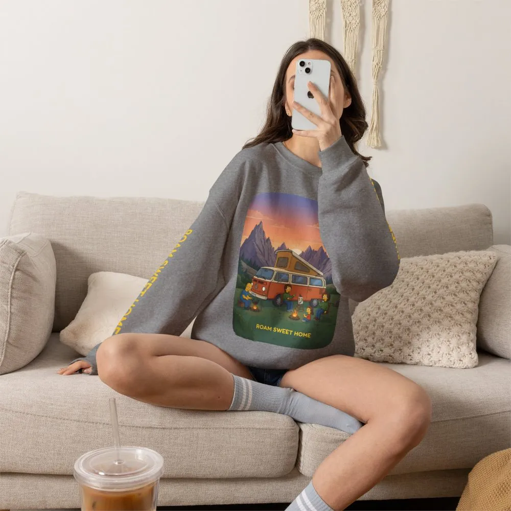 Unisex Heavy Blend™ Crewneck Sweatshirt — "Roam Sweet Home" Design Sitcom-Line