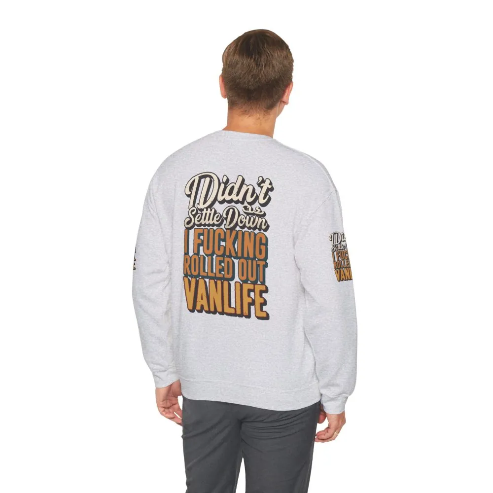 Unisex Heavy Blend™ Crewneck Sweatshirt — "Dind´t Settle Down" Design F**K-Line
