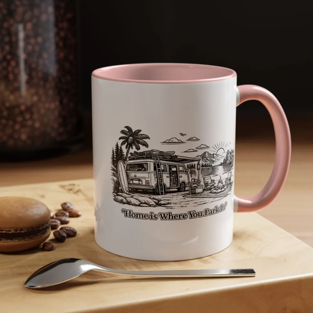7600751176791441475_2048.jpeg Accent Coffee Mug (11, 15oz) — "Home Is Where You Park It" Design Minimal-Line