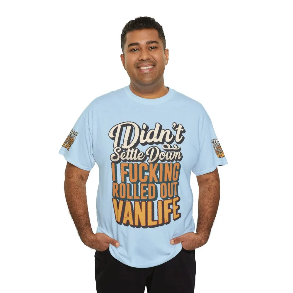 Unisex Heavy Cotton Tee — "Dind´t Settle Down" Design F**K-Line