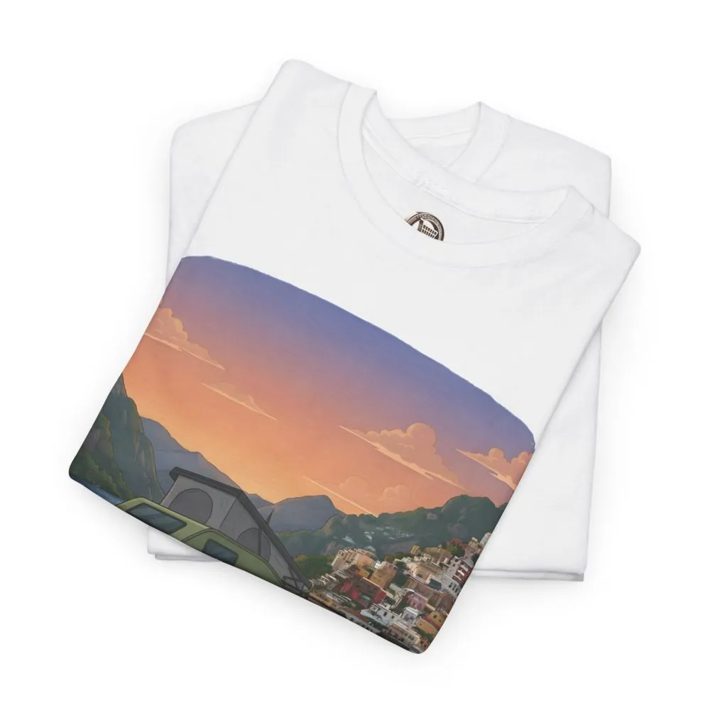 7611817339759035949_2048.jpeg Unisex Heavy Cotton Tee — "Mountain Air And Alpine Adventure" Design Sitcom-Line