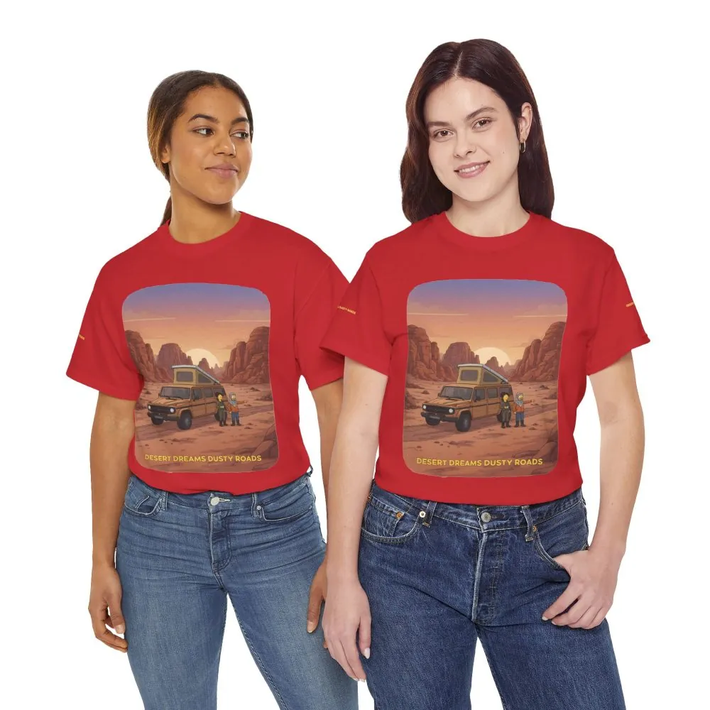 7618408906317109199_2048.jpeg Unisex Heavy Cotton Tee — "Desert Dreams Dusty Roads" Design Sitcom-Line
