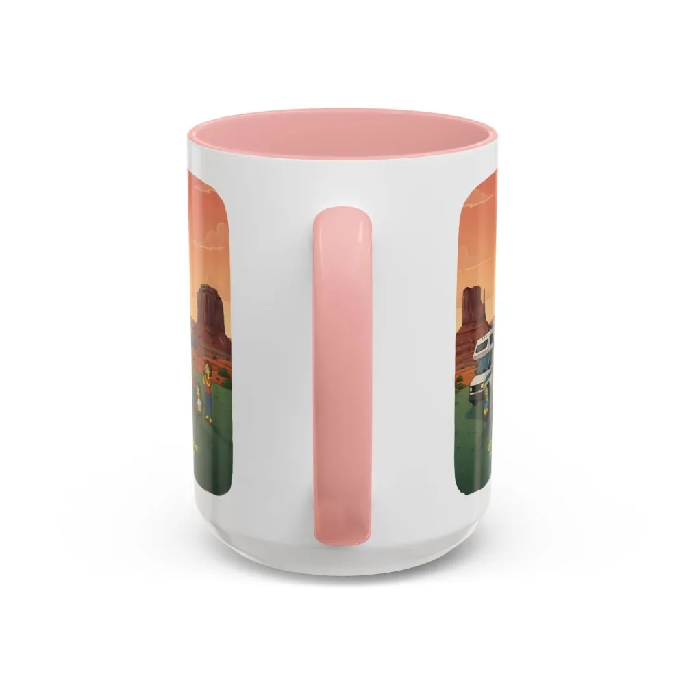 Accent Coffee Mug (11, 15oz) — "Life Is A Journey-Not A Destination" Design Sitcom-Line