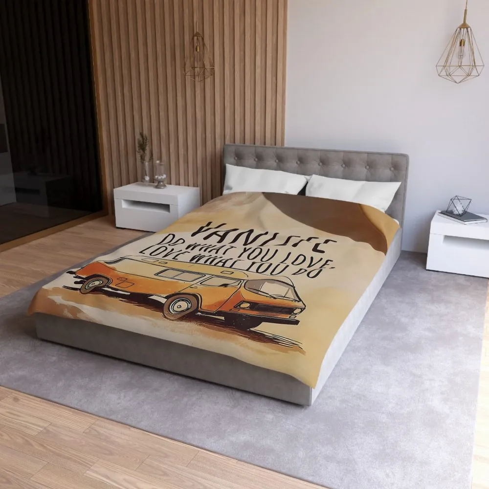 7647123587727160308_2048.jpeg Duvet Cover – "Do What You Love, Love What You Do" Camper Comforter