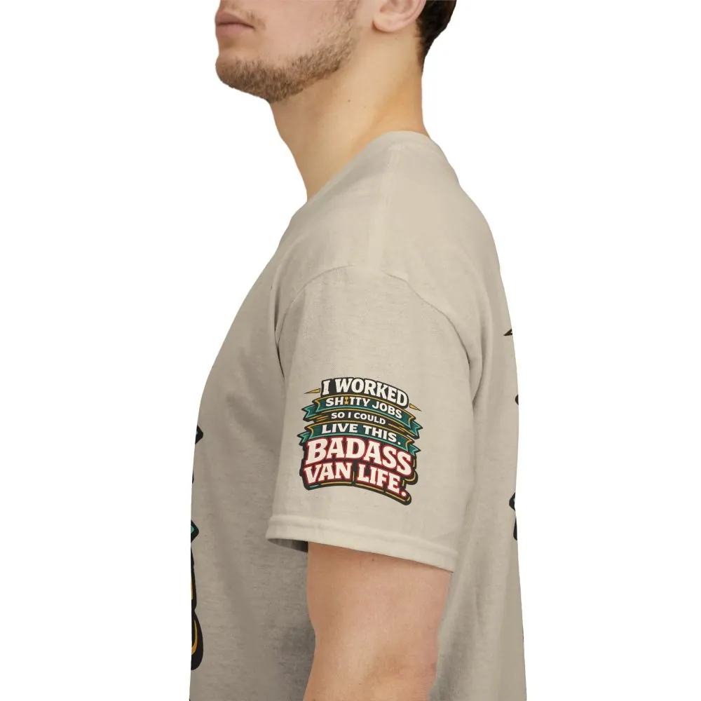 Unisex Heavy Cotton Tee — "I Worked Shitty Jobs" Design F**K-Line