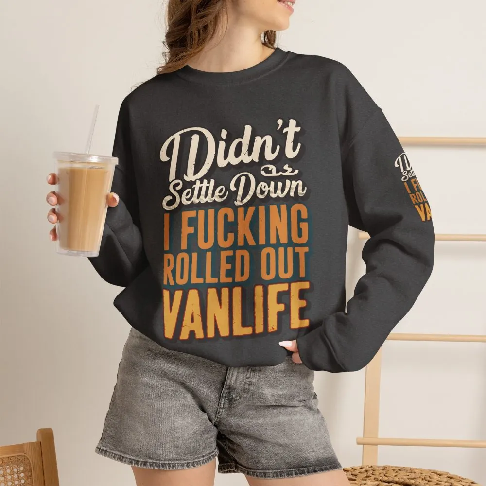 Unisex Heavy Blend™ Crewneck Sweatshirt — "Dind´t Settle Down" Design F**K-Line