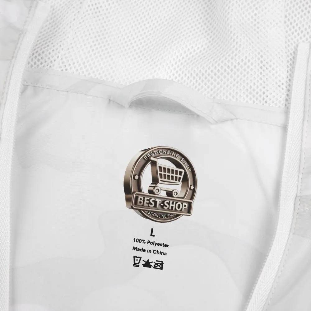 Unisex Full-Zip Windbreaker Jacket — "Lifes A Journey" (Design "Minimal-Line")