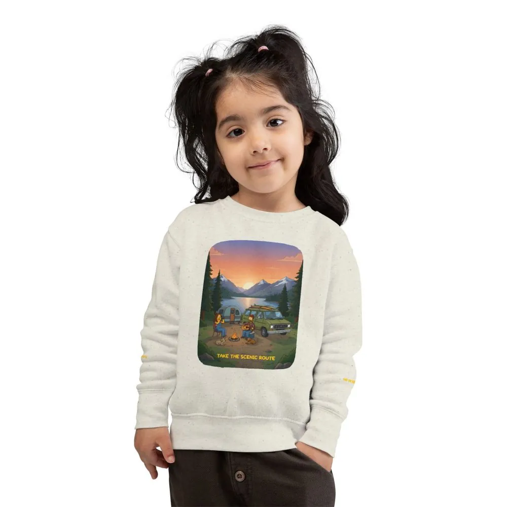 Toddler Sweatshirt - "Take The Scenic Route" (Design Sitcom-Line)