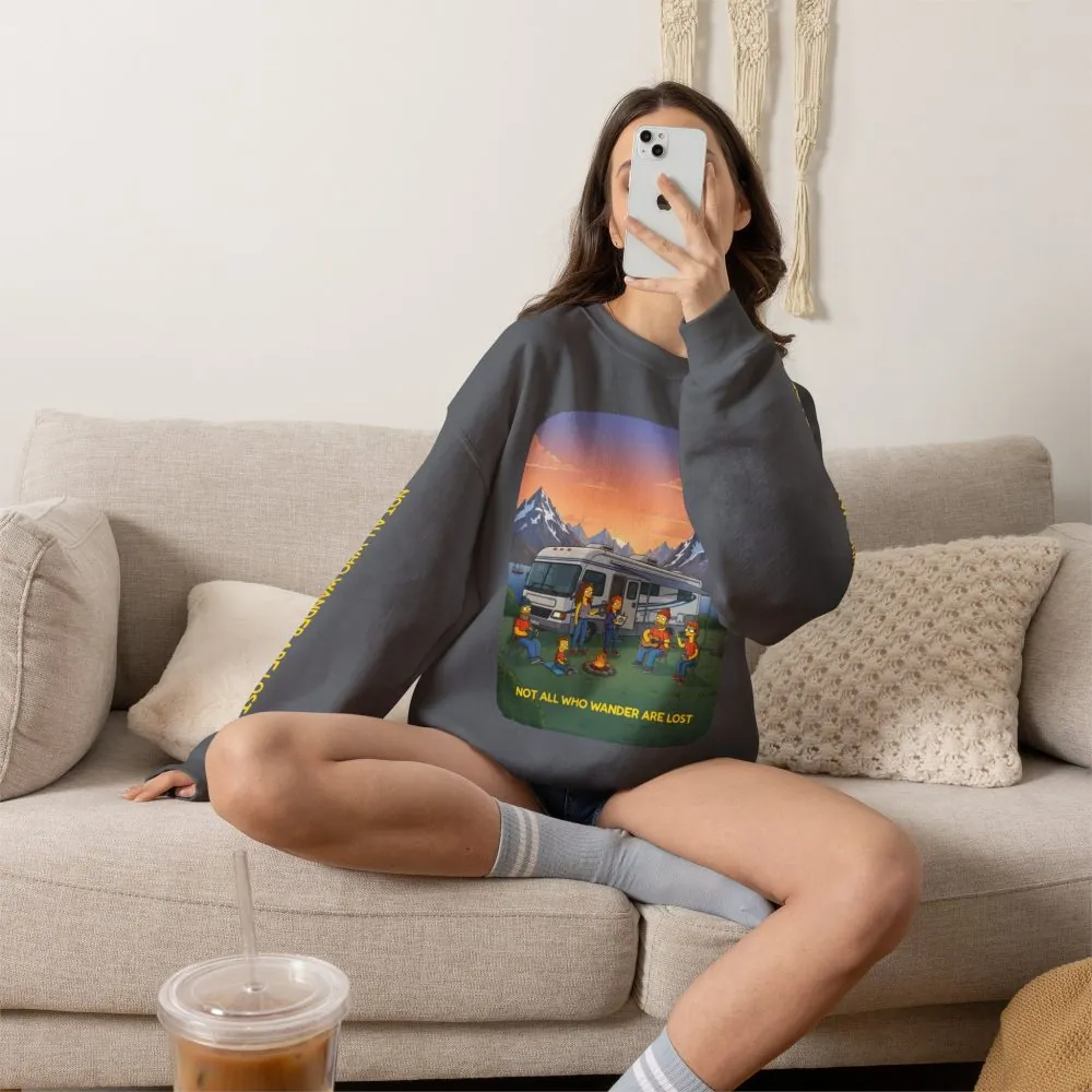 7698023201467242159_2048.jpeg Unisex Heavy Blend™ Crewneck Sweatshirt — "Not All Who Wander Are Lost" Design Sitcom-Line