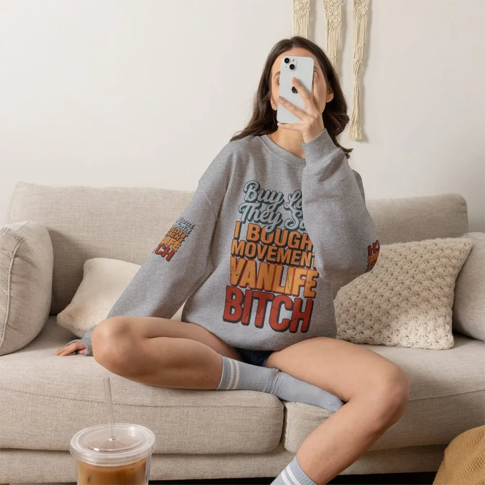 7705021506883453104_2048.jpeg Unisex Heavy Blend™ Crewneck Sweatshirt — "Buy Land They Said" Design F**K-Line