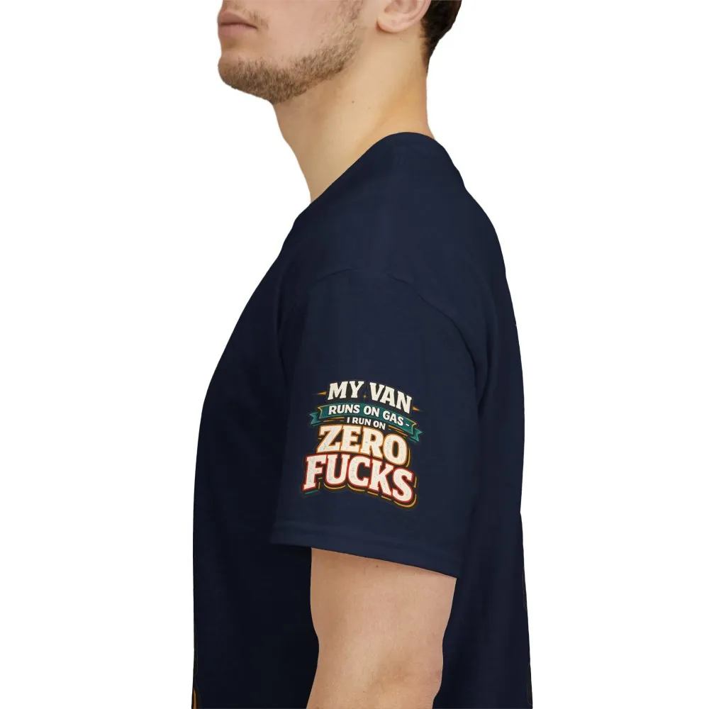 Unisex Heavy Cotton Tee — "My Van Runs On Gas" Design F**K-Line