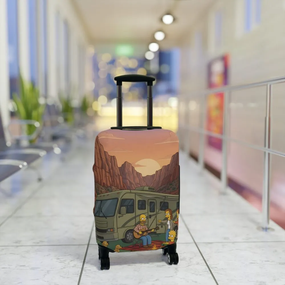 7722613694524214791_2048.jpeg Luggage Cover — Adventure Camper Sketch Travel Suitcase(Design Sitcom-Line)