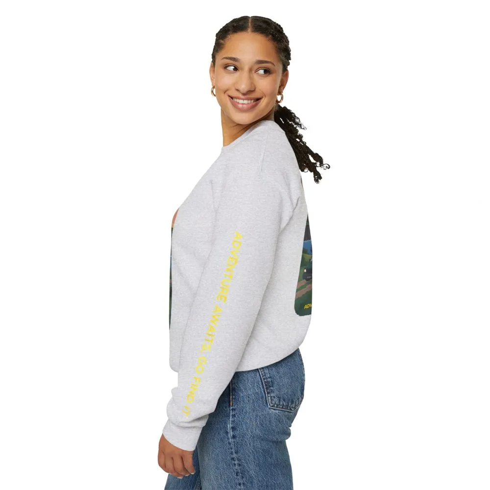 7748261487212601246_2048.jpeg Unisex Heavy Blend™ Crewneck Sweatshirt — "Adventure Awaits-Go Find It"" Design Sitcom-Line