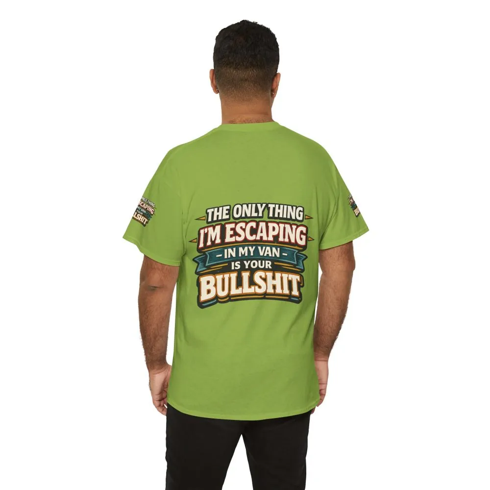 7760794509498753159_2048.jpeg Unisex Heavy Cotton Tee — "The Only Thing I´m Escaping" Design F**K-Line