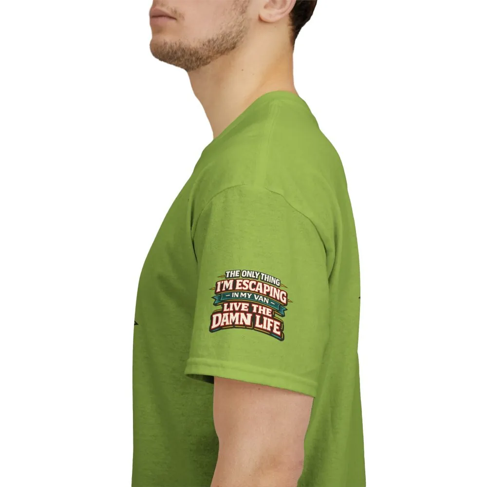 7774071115771927709_2048.jpeg Unisex Heavy Cotton Tee — "The Only Thing I´m Escaping" Design F**K-Line