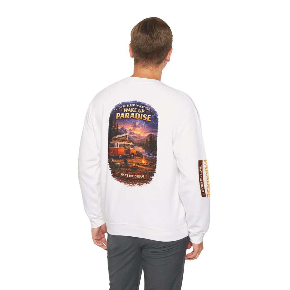 Unisex Heavy Blend™ Crewneck Sweatshirt — "Go To Sleep Nature " Design Scenic-Line