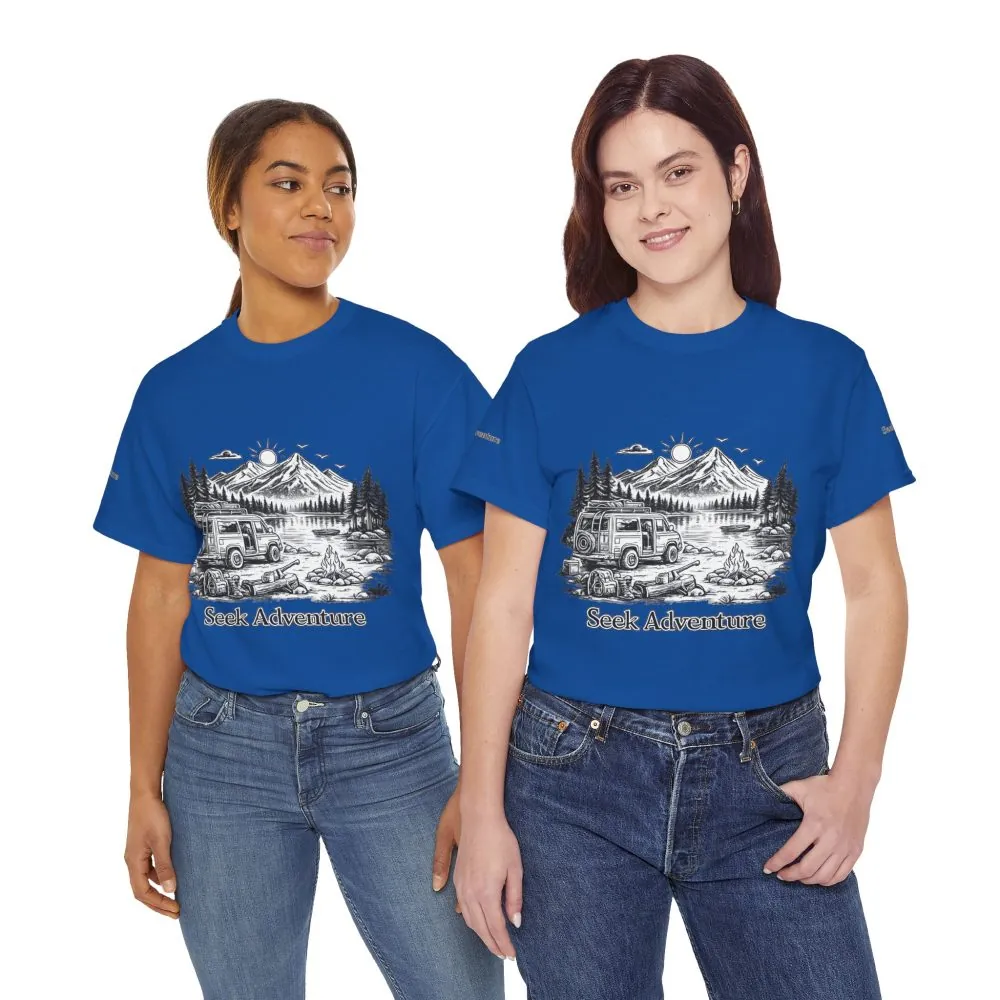 778248988602684533_2048.jpeg Unisex Heavy Cotton Tee — "Seek Adventure" Design Minimal-Line