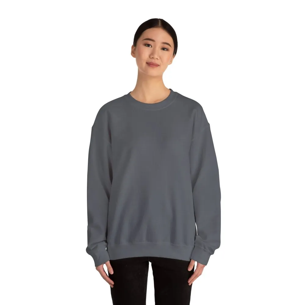 Crewneck Sweatshirt — "ROAD WHERE MADE FOR JOURNEYS-NOT DESTINATIONS" (Only Back printed) Vintage Camper Van Outdoor Graphic