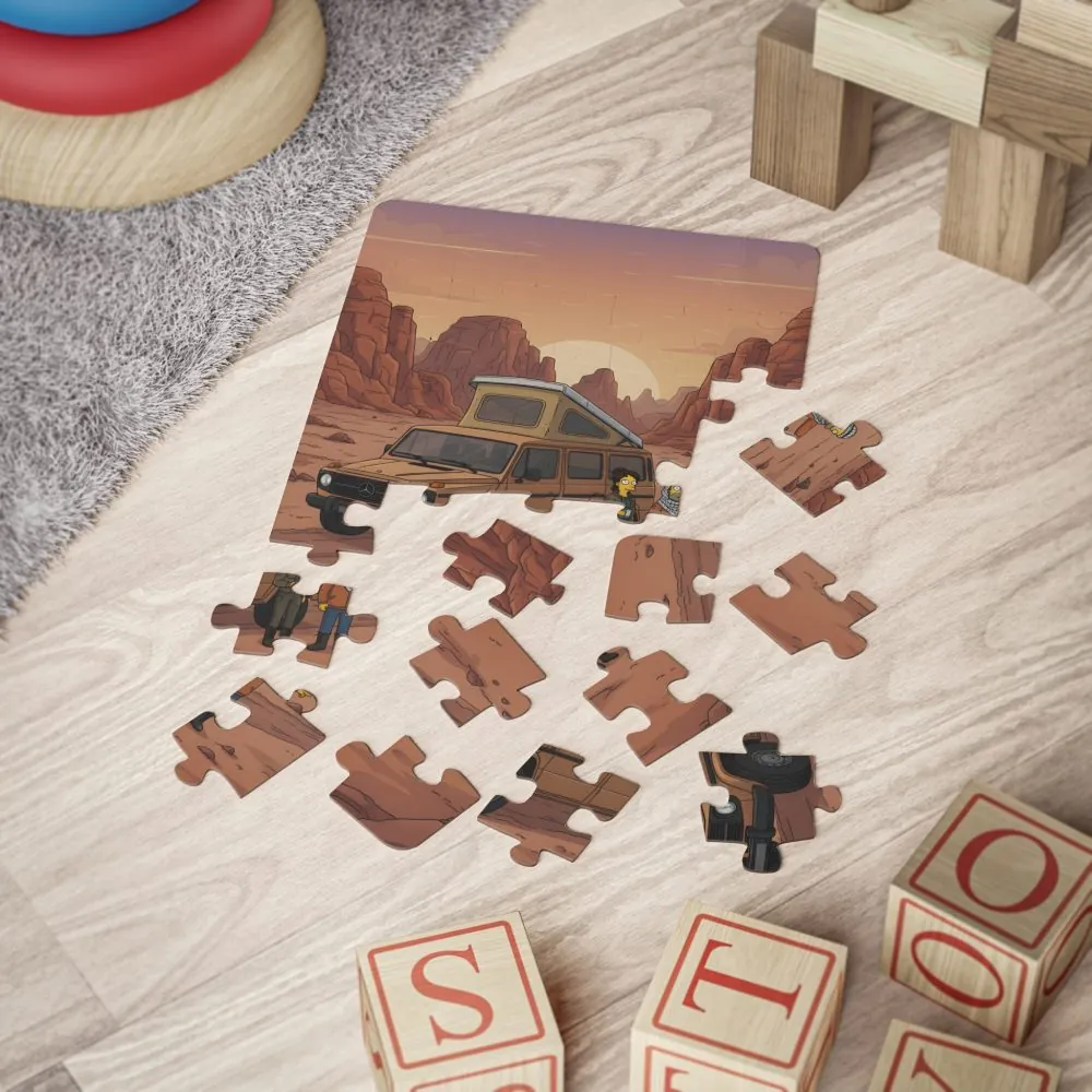 Kids' 30‑Piece Camping Puzzle — Desert Van Adventure