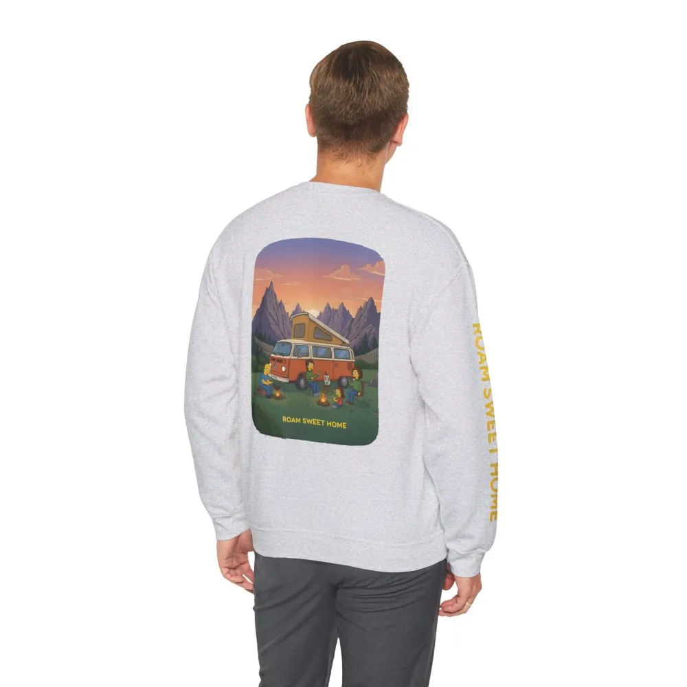 Unisex Heavy Blend™ Crewneck Sweatshirt — "Roam Sweet Home" Design Sitcom-Line