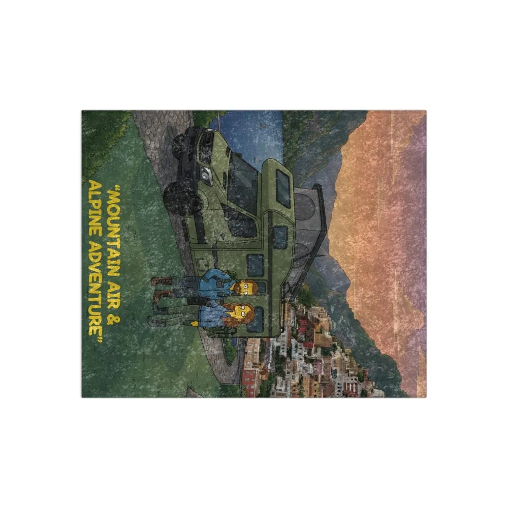 77991269228785722_2048.jpeg Crushed Velvet Blanket —"Mountain Air And Alpine Adventure"" Design Sitcom-Line (Campervan)