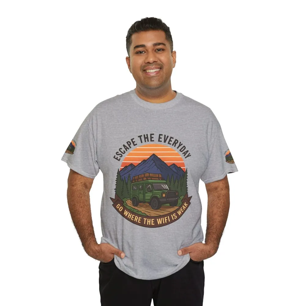 7801203131196118729_2048.jpeg Unisex Heavy Cotton Tee — "Go Where the WiFi Is Weak" Adventure Shirt