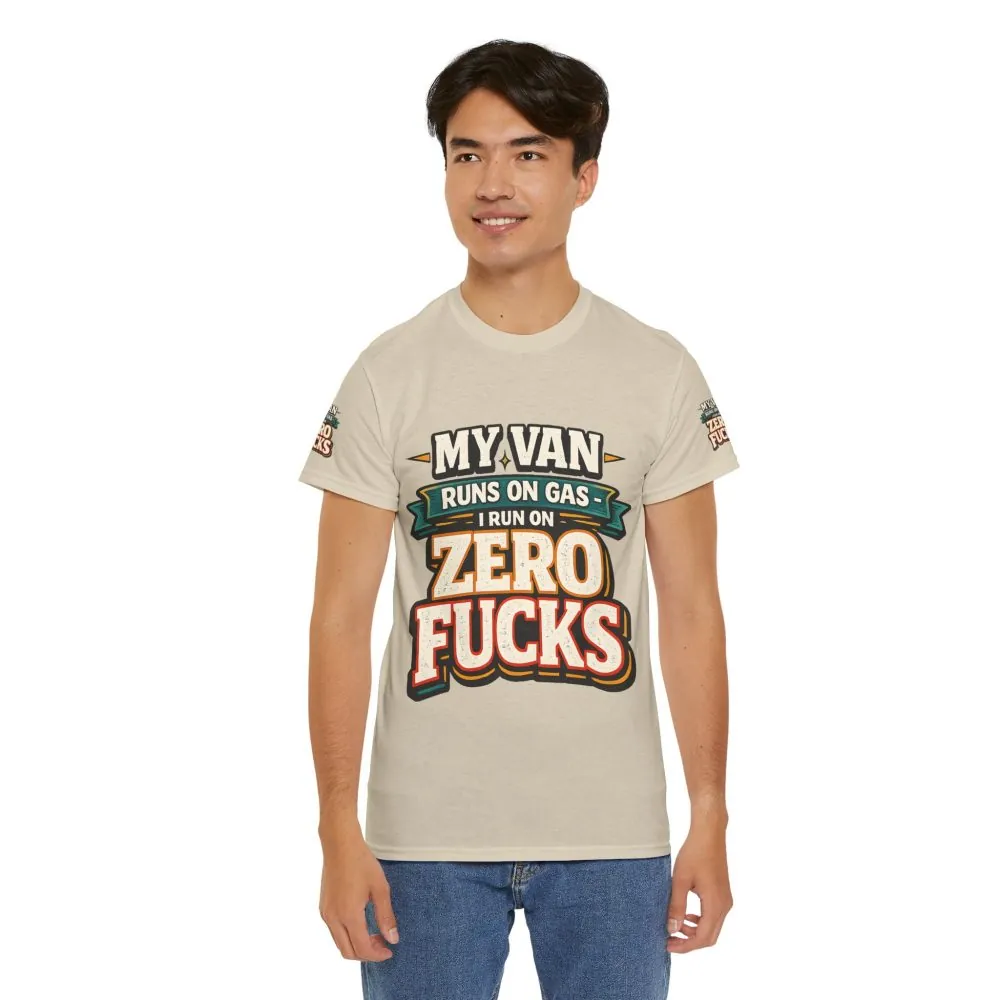 Unisex Heavy Cotton Tee — "My Van Runs On Gas" Design F**K-Line