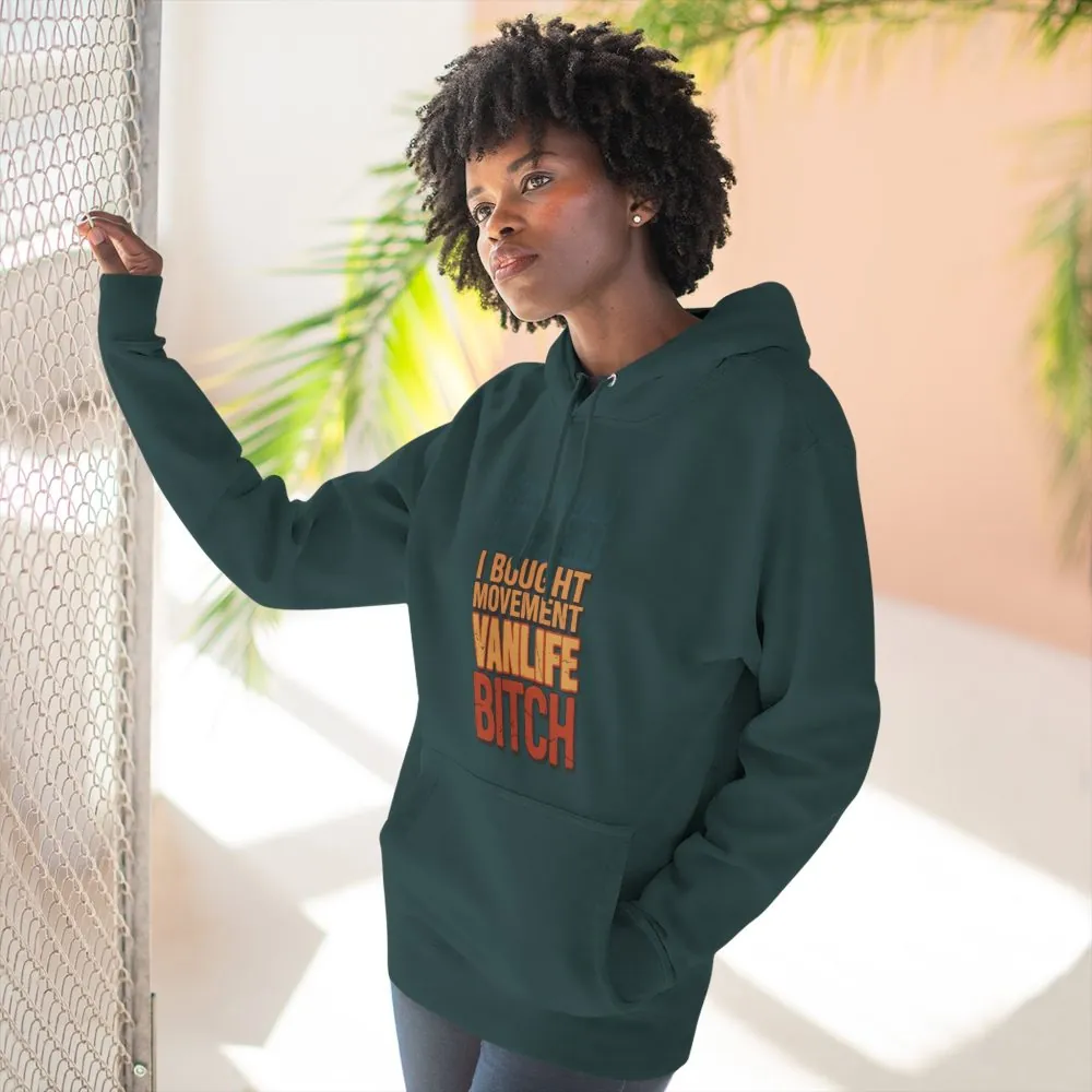 7821516469737568261_2048.jpeg Three-Panel Fleece Hoodie - "Buy Land They Said" Design F**K-Line