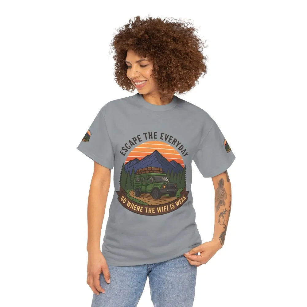 7822957955554112274_2048.jpeg Unisex Heavy Cotton Tee — "Go Where the WiFi Is Weak" Adventure Shirt