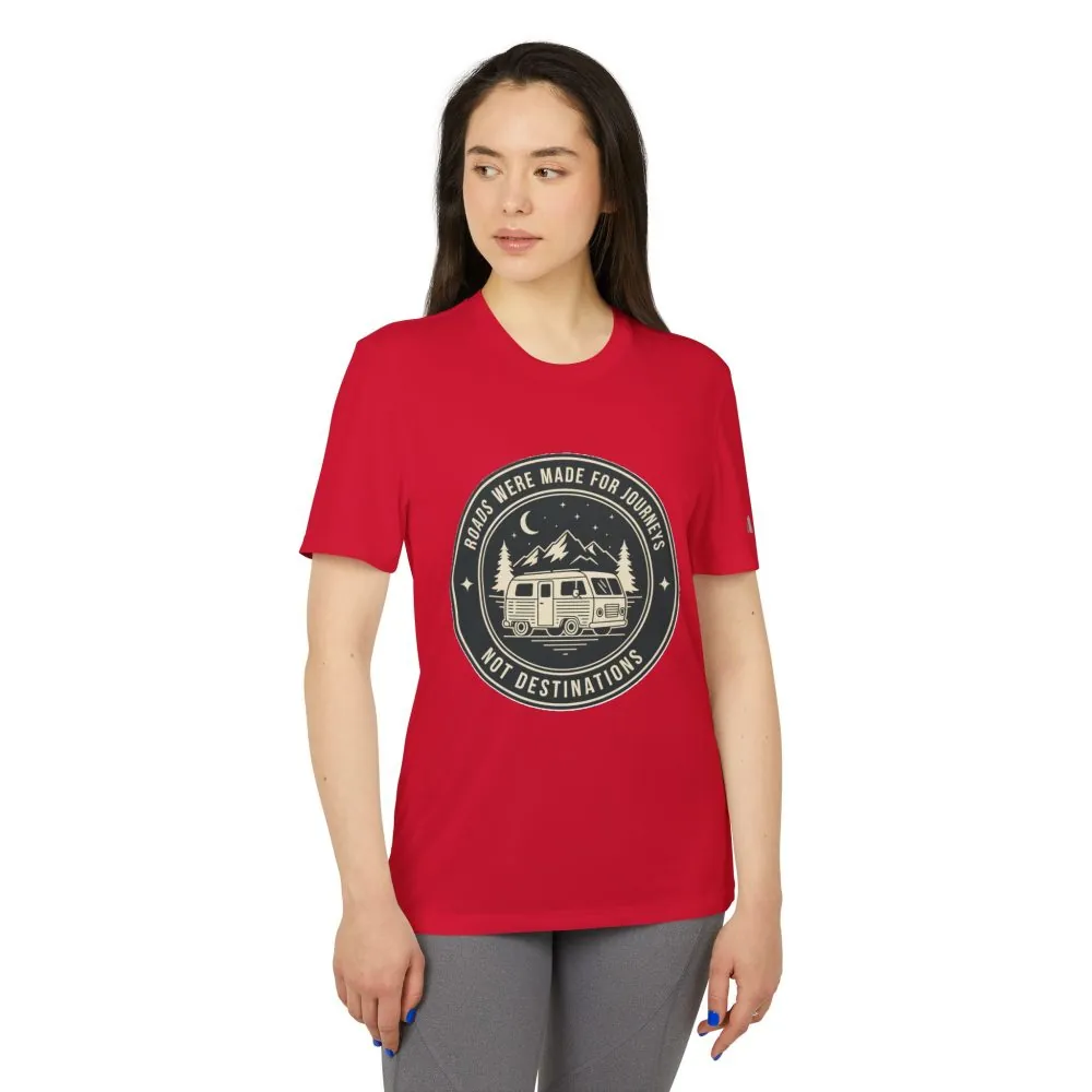 7835907542968081488_2048.jpeg T-Shirt(Adidas) — 'ROAD WHERE MADE FOR JOURNEYS-NOT DESTINATIONS' (font + back printed) Brand Adidas