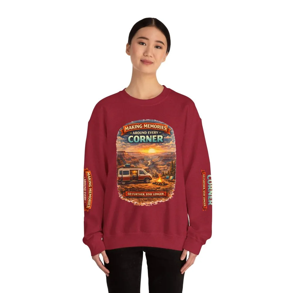 7857188561542899535_2048.jpeg Unisex Heavy Blend™ Crewneck Sweatshirt — "Making Memories Around Every Corner" Design Scenic-Line