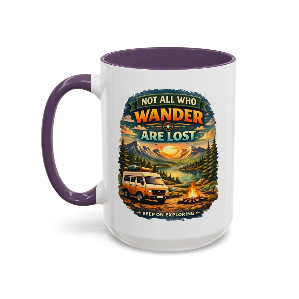 78580437972757998_2048.jpeg Accent Coffee Mug (11, 15oz) — "Not All Who Wander Are Lost" Design Scenic-Line