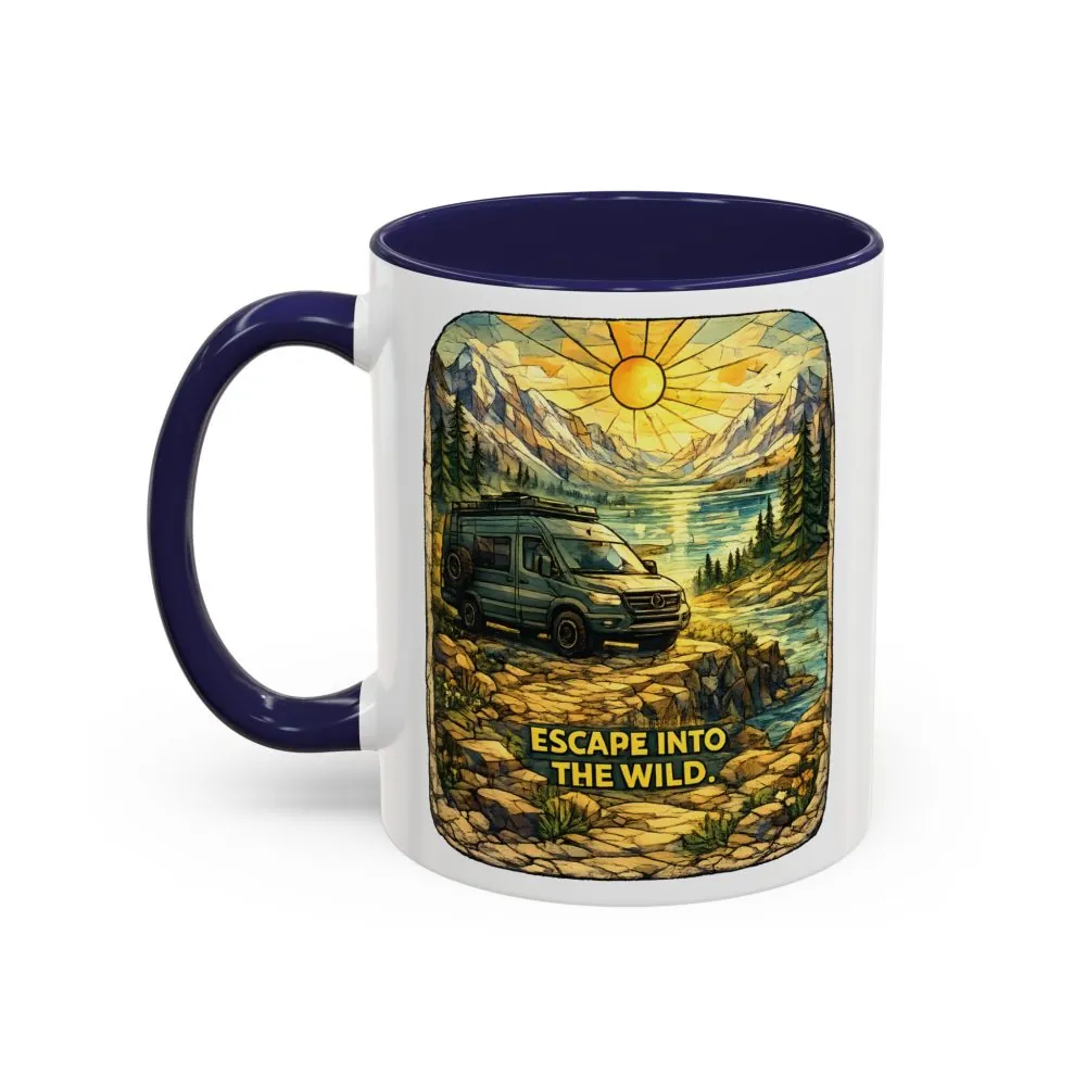 7871470888637611298_2048.jpeg Accent Coffee Mug (11, 15oz) — "Escape Into The Wild" Design Cubic-Line
