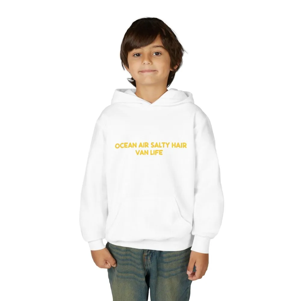 7876477944873453130_2048.jpeg Youth Hoodie(Gildan) – "Ocean Air Salty Hair Van Life" (Design Sitcom-Line)