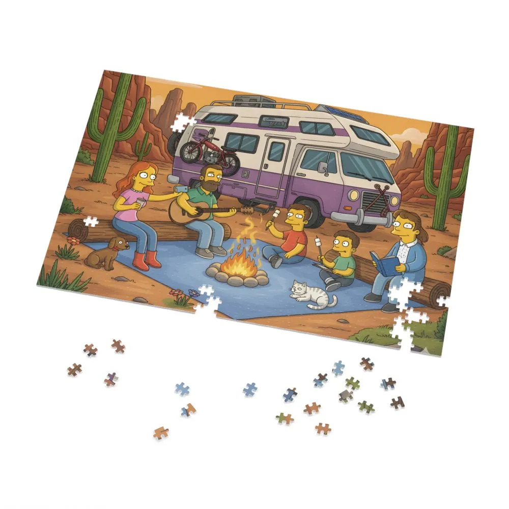 7893103512483677966_2048.jpeg Jigsaw Puzzle with Tin – RV Campfire Design