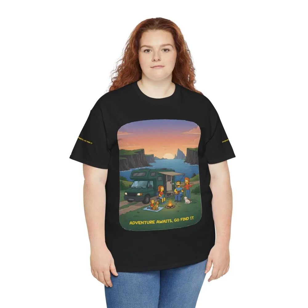 7893574923773277258_2048.jpeg Unisex Heavy Cotton Tee — "Adventure Awaits-Go Find It" Design Sitcom-Line