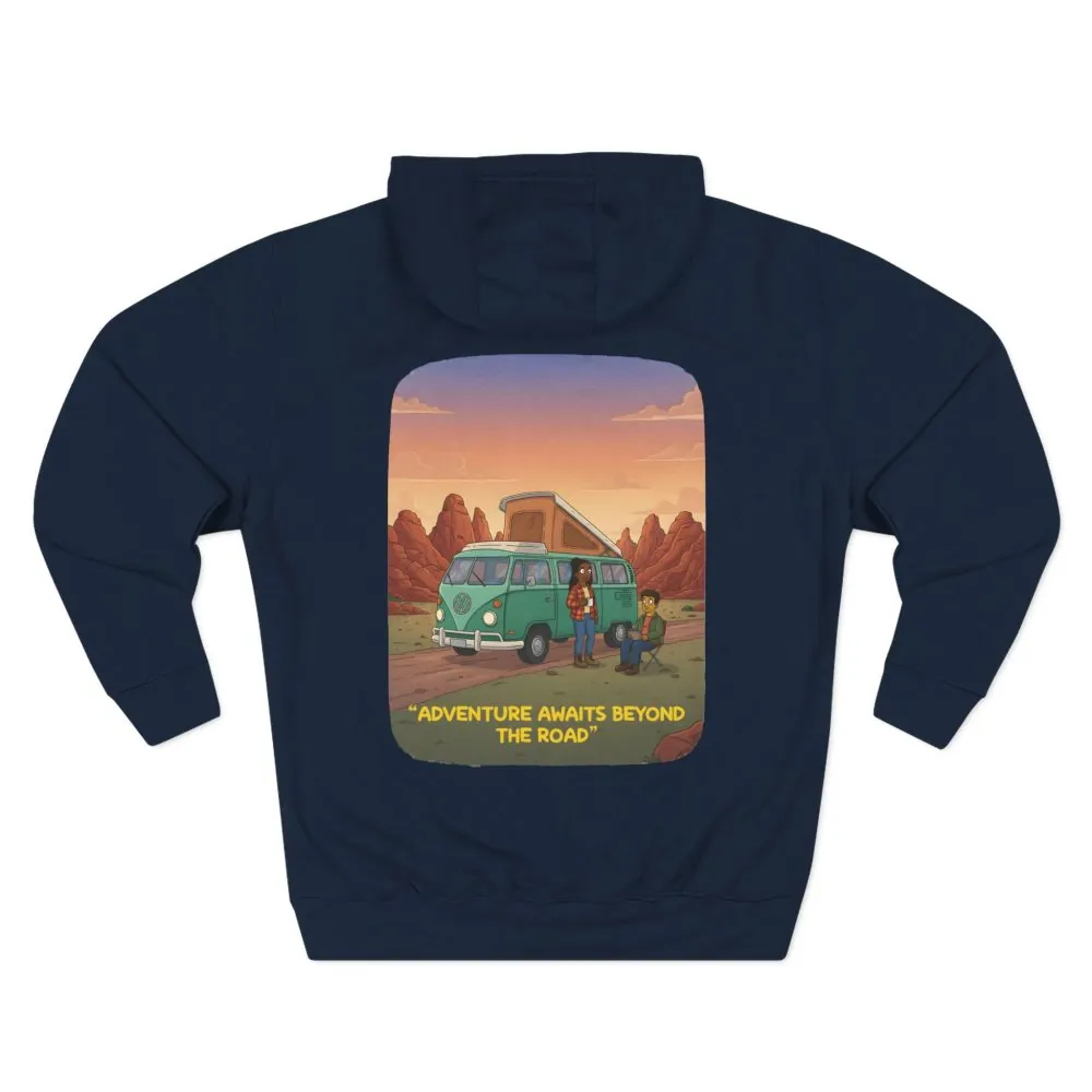 7898445647497541578_2048.jpeg Three-Panel Fleece Hoodie - "Adventure Awaits Beyond The Road" Design Sitcom-Line