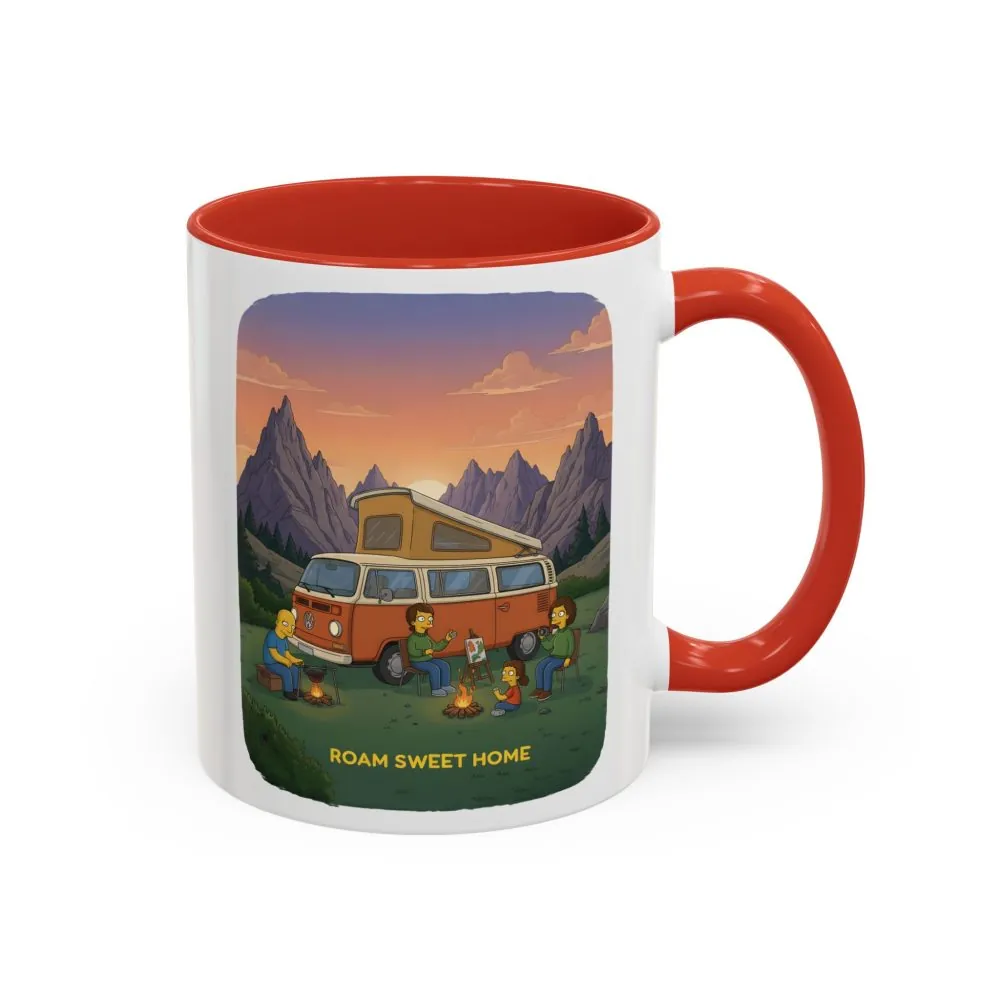 Accent Coffee Mug (11, 15oz) — "Roam Sweet Home" Design Sitcom-Line