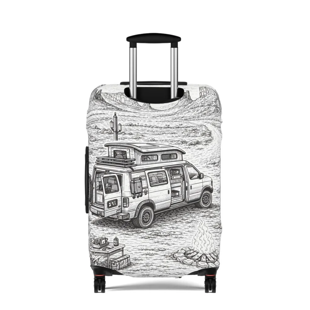 7939754600407912827_2048.jpeg Luggage Cover — Adventure Camper Sketch Travel Suitcase