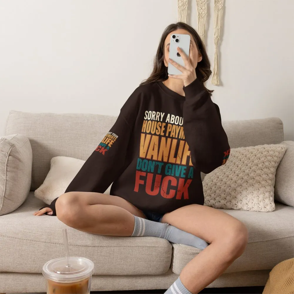 Unisex Heavy Blend™ Crewneck Sweatshirt — "Sorry About Your House Payments" Design F**K-Line