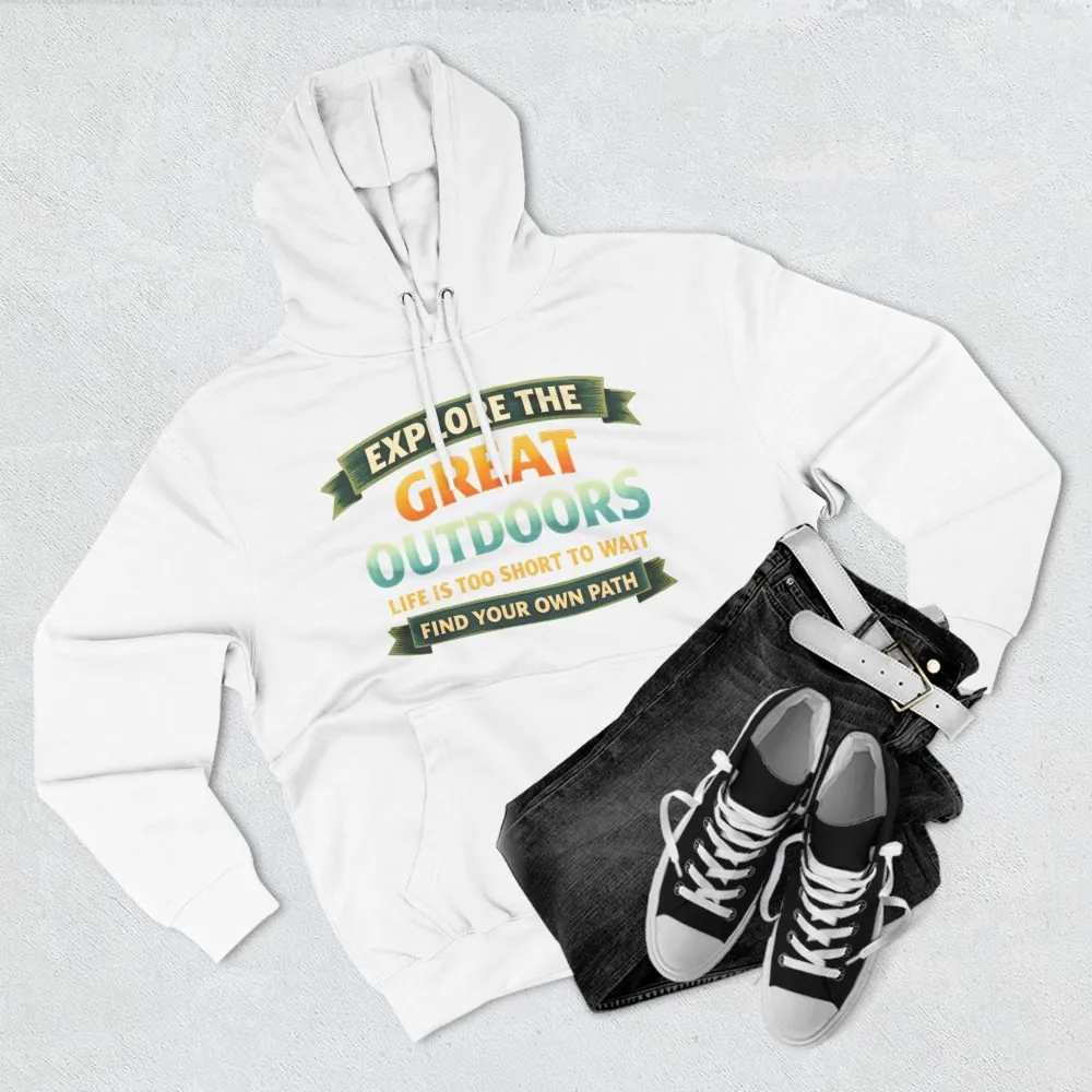 7946081999635209918_2048.jpeg Three-Panel Fleece Hoodie - "Explore The Great Outdoors" Design Scenic-Line