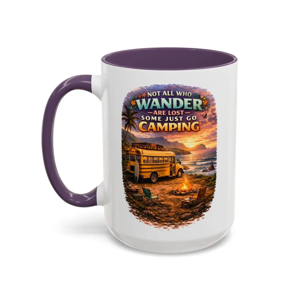 7954474019758773318_2048.jpeg Accent Coffee Mug (11, 15oz) — "Not All Who Wander Are Lost" Design Scenic-Line